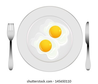 plate with eggs
