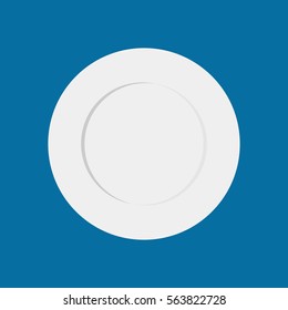 Plate empty isolated. blank white dish. cookware, kitchen utensils