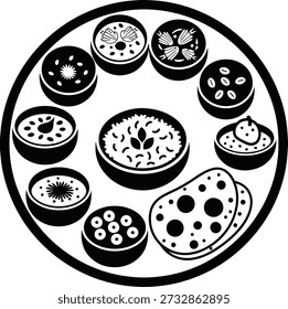 Ein Teller mit einer Auswahl an Donuts, jeweils mit einzigartigen Belägen und Designs gefüllt.