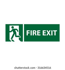 plate fire exit vector sign