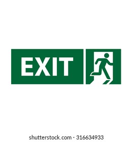 Plate Fire Exit Vector Sign Stock Vector (Royalty Free) 316634933 ...