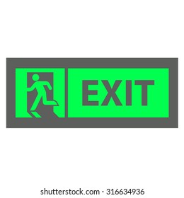 plate fire exit vector sign