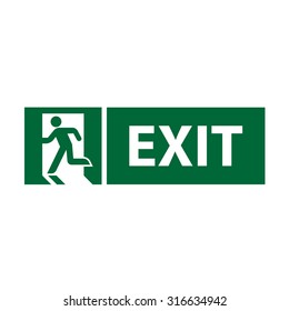plate fire exit vector sign
