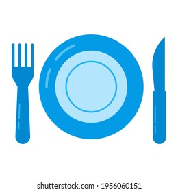 plate flat icon illustration vector graphic