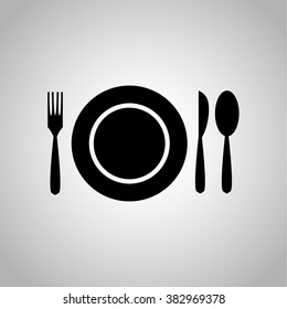  Plate with flatwares icon