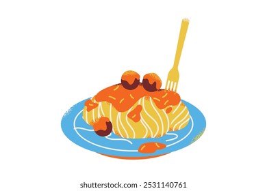 a plate of food with a fork