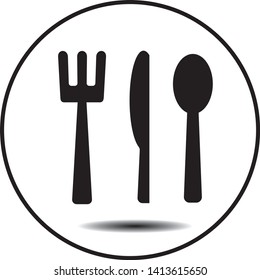 Plate and fork flat icon, logo restaurant, vector design