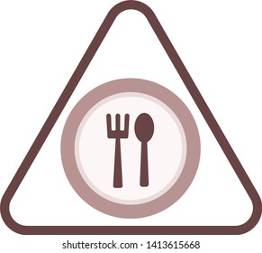 Plate and fork flat icon, logo restaurant, vector design