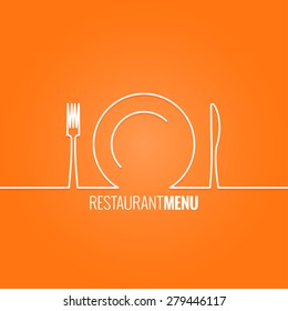plate fork knife design background