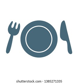 Plate Fork Knife Icon Stock Vector (Royalty Free) 1385271335 | Shutterstock