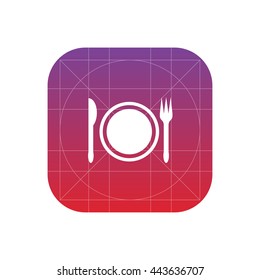 plate, fork, knife icon