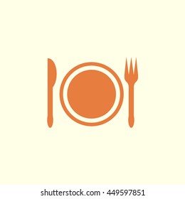 plate, fork, knife icon