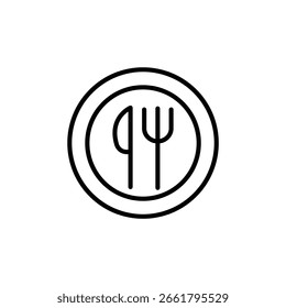 Teller Gabelmesser Symbol Vektor