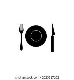 bifurcación de placas y cuchillo diseño simple para gráficos, logos, sitios web, medios sociales, UI, aplicaciones móviles, EPS10