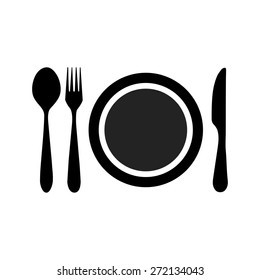 Plate Fork Knife Spoon Icon