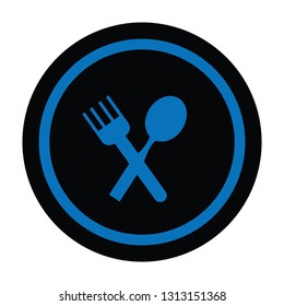 Plate with fork and spoon 