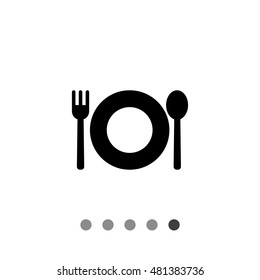 Plate with fork and spoon