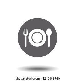 plate fork and spoon food icon symbol