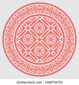 plate, frame. round ancient ornament for porcelain plate,trays, can also be used as a background, invitation, greeting card