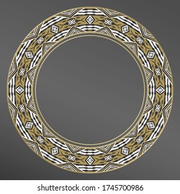 Plate, frame. Vector ornament for decorative plate. Home  decor, interior design.