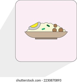 plate of fried rice, can be used for icon