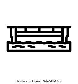 plate girder bridge line icon vector. plate girder bridge sign. isolated contour symbol black illustration