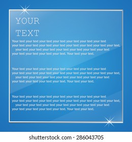 Plate Glass with text vector illustration