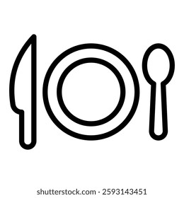 Plate Glyph Icon Design For Personal nad Commercial Use