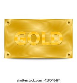 plate gold background vector 