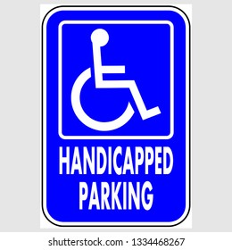 Plate: "Handicapped Parking Sign". Sign: "Handicapped Parking Sign" on a gray background