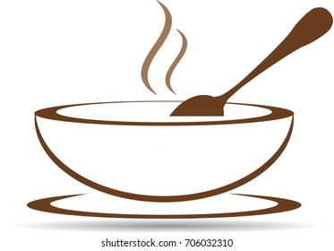 Plate of hot soup