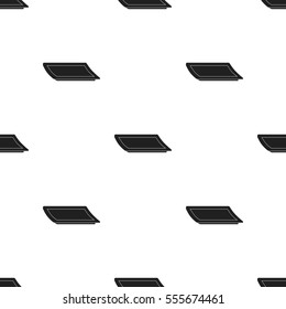 Plate icon in  black style isolated on white background. Sushi pattern stock vector illustration.