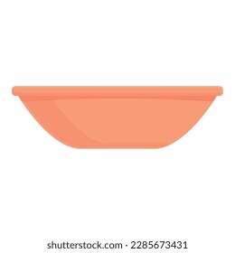 Plate icon cartoon vector. Kitchen utensil. Dinner cup