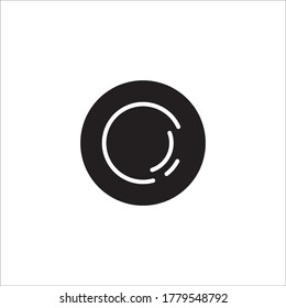 Plate Icon Design Vector Template 