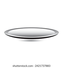Plate icon. Empty Plate vector illustration on white background.