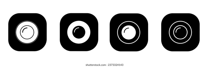 Plate icon in flat. A plate design. Stock vector.