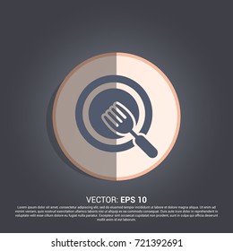 Plate icon with fork