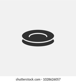 Plate icon illustration isolated vector sign symbol