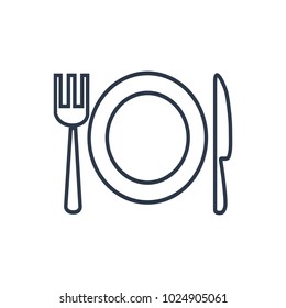 Plate icon. Isolated tableware and plate icon line style. Premium quality vector symbol drawing concept for your logo web mobile app UI design.