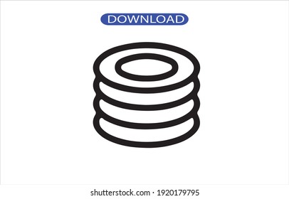 Plattensymbol oder Logo einzeln auf Zeichen, Vektorgrafik - hochwertige Vektorsymbole in schwarzem Stil.