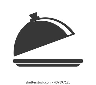 Plate icon. Menu design. vector graphic