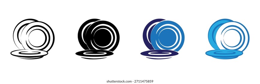 Plate Symbol Multi Style Vektorgrafik