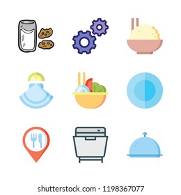 plate icon set. vector set about food, dishwasher, settings and dish icons set.