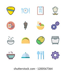 plate icon set. vector set about nuts, kebab, restaurant and chef icons set.