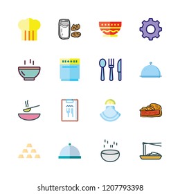 plate icon set. vector set about chef, gold, oyster and bowl icons set.