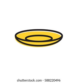 Plate icon. Simple kitchen and cooking illustration. Vector sign for mobile app or website.