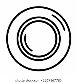 Plate icon template. Stock vector illustration.