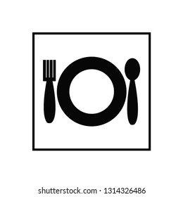 plate icon vector