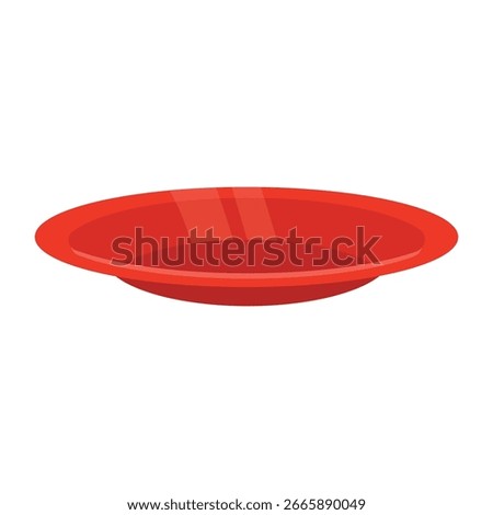Plate icon vector illustration, plate clip art, kitchen dish clipart, round plate flat design