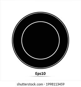 Icono de placa. Ilustración vectorial. Eps10